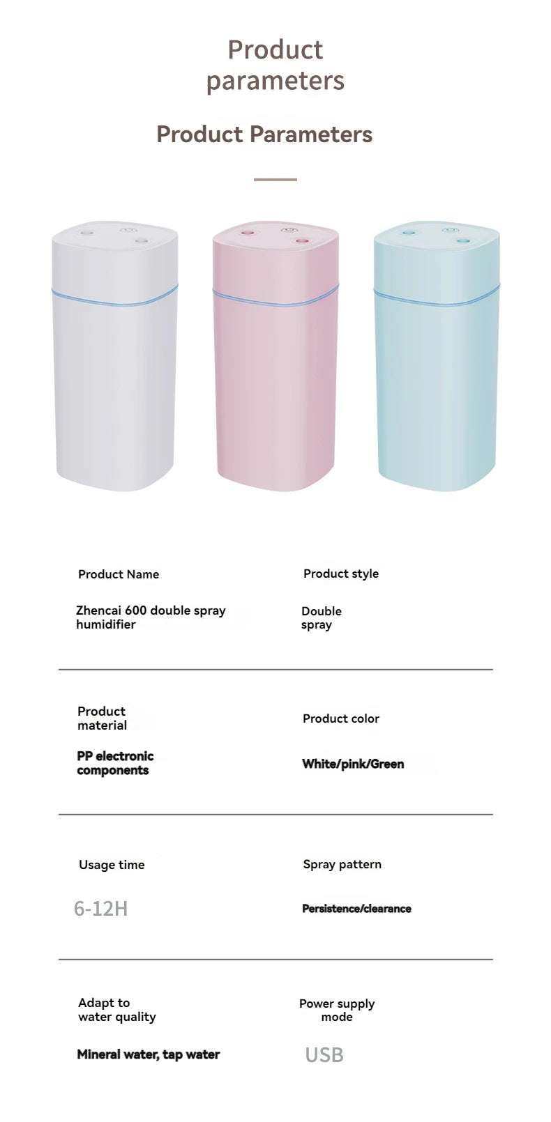 Mist Humidifier USB Dual - Venloo Decoraction