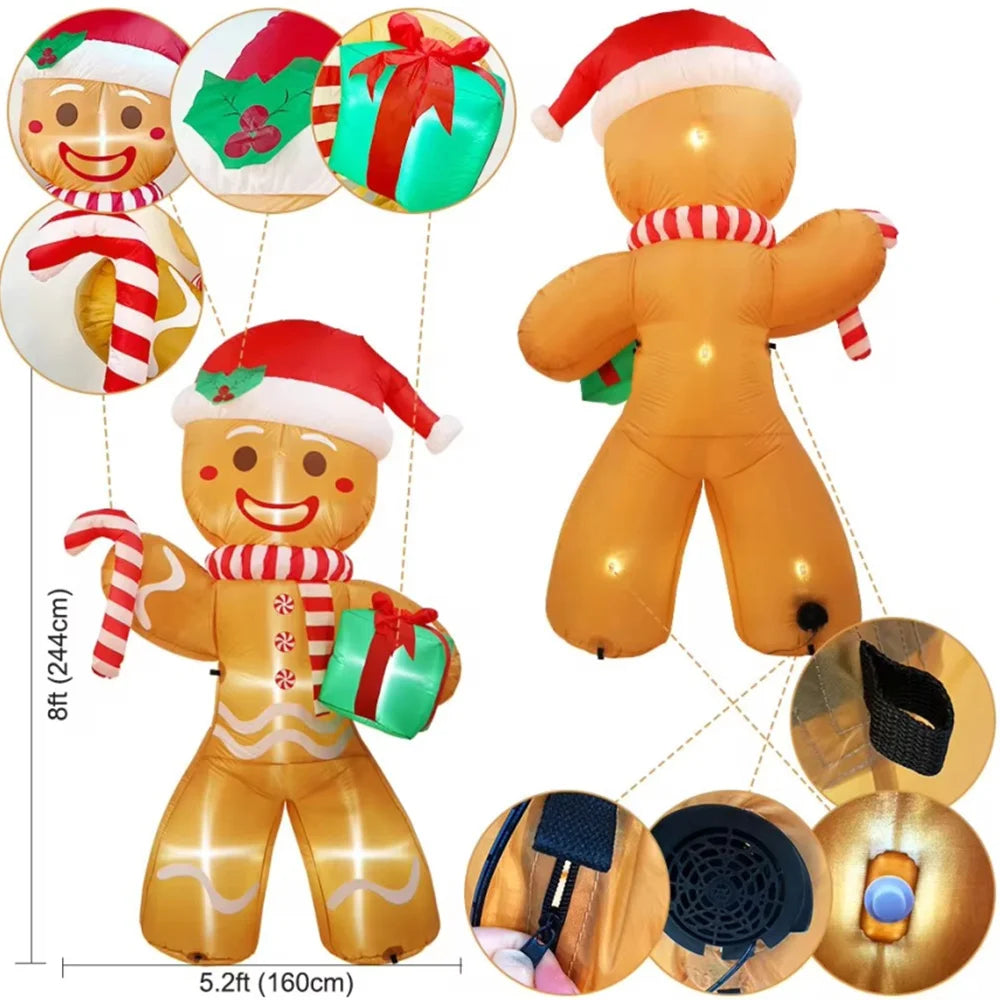 Christmas Inflatable Gingerbread Man 8ft – Venloo Decoration